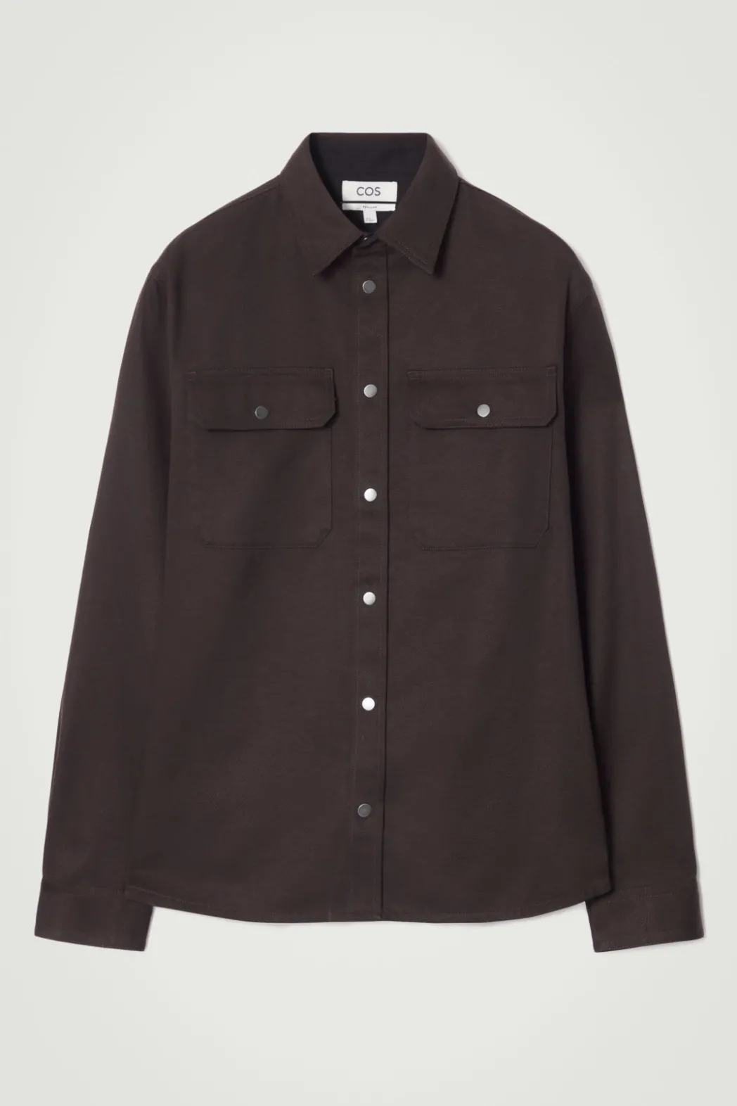 New COS TWILL UTILITY OVERSHIRT BROWN