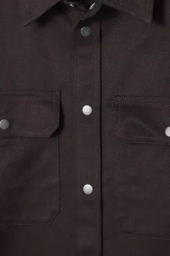 New COS TWILL UTILITY OVERSHIRT BROWN