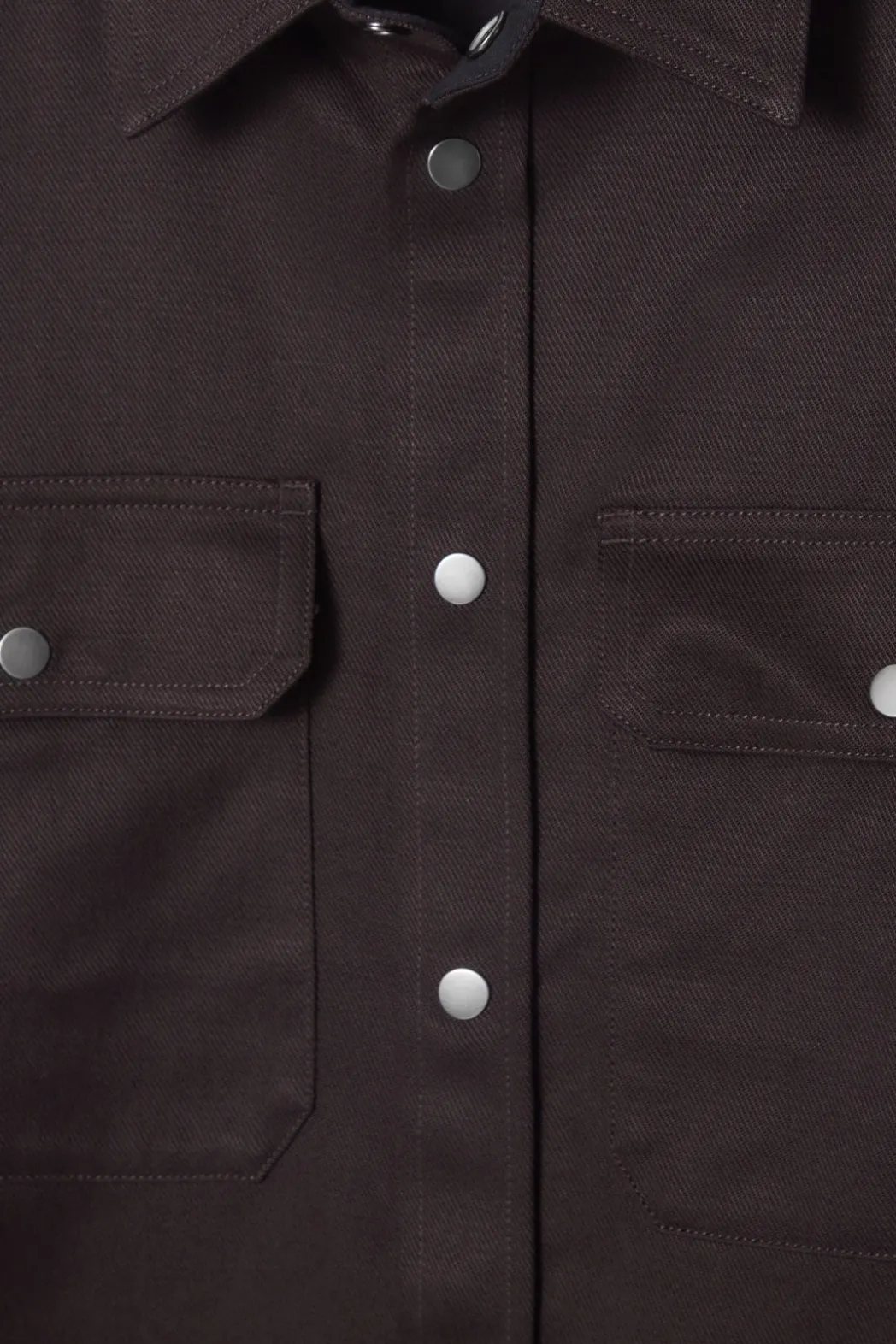 New COS TWILL UTILITY OVERSHIRT BROWN