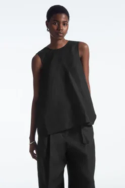 Online COS TWIST-BACK SLEEVELESS TOP BLACK