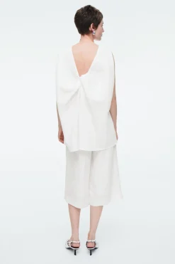Best COS TWIST-BACK SLEEVELESS TOP WHITE