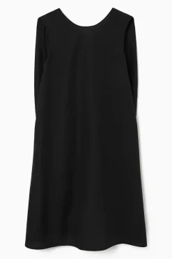 New COS TWIST-DETAIL MINI DRESS BLACK