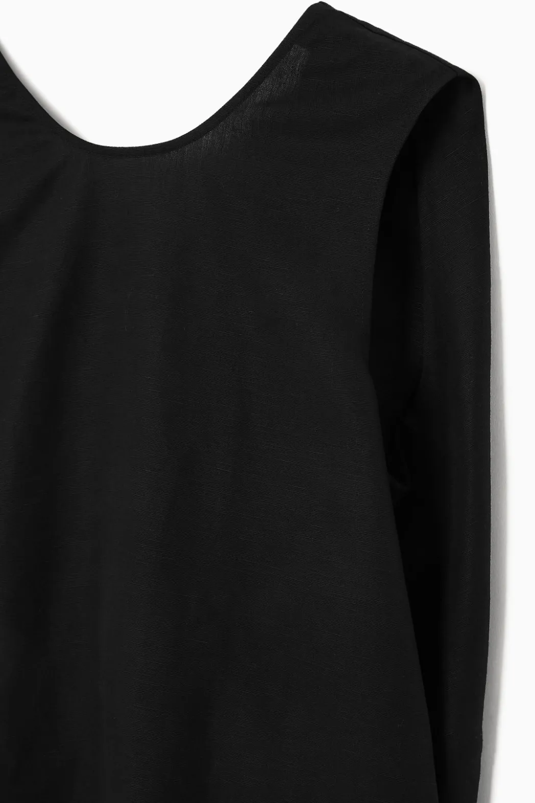 New COS TWIST-DETAIL MINI DRESS BLACK