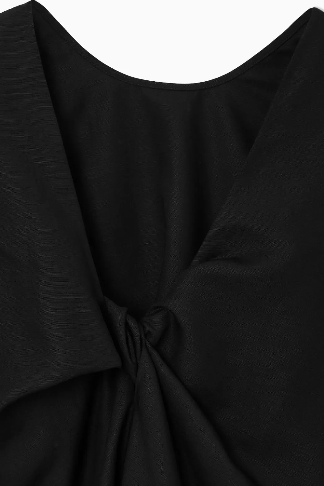 New COS TWIST-DETAIL MINI DRESS BLACK
