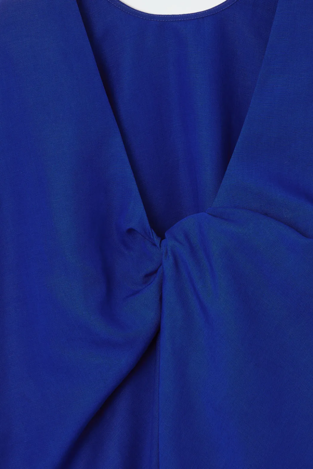 Discount COS TWIST-DETAIL MINI DRESS BRIGHT BLUE
