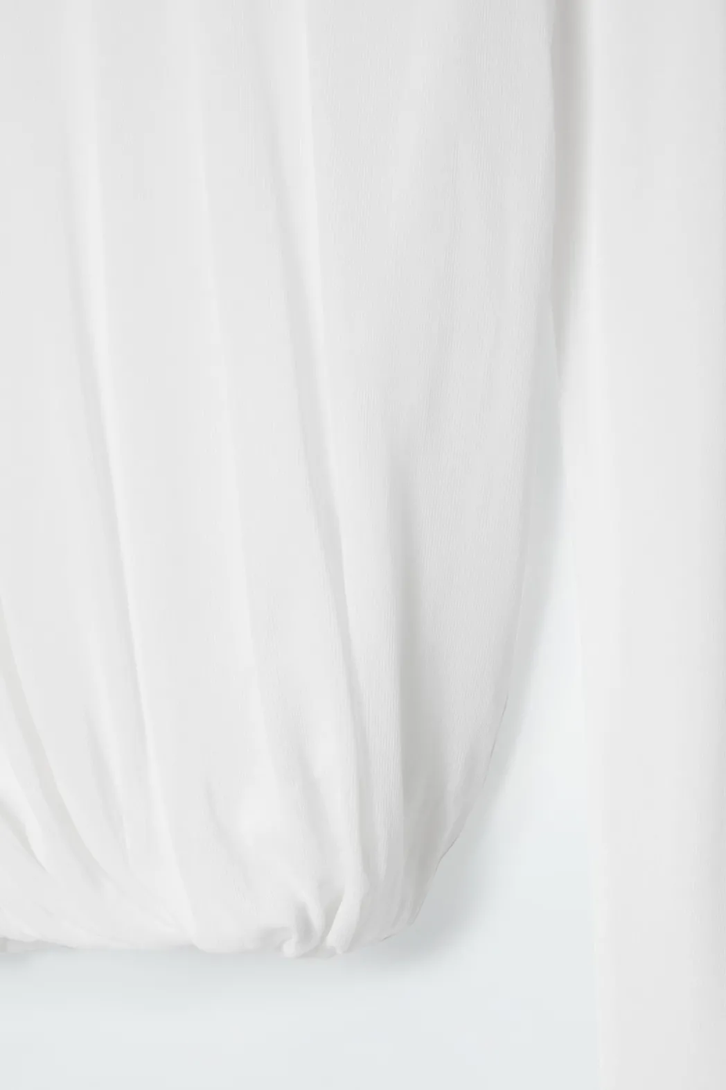 New COS TWISTED-HEM SILK TOP WHITE