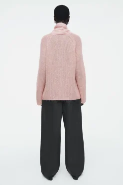 Best COS TWO-TONE MOHAIR TURTLENECK SWEATER APRICOT / CAMEL
