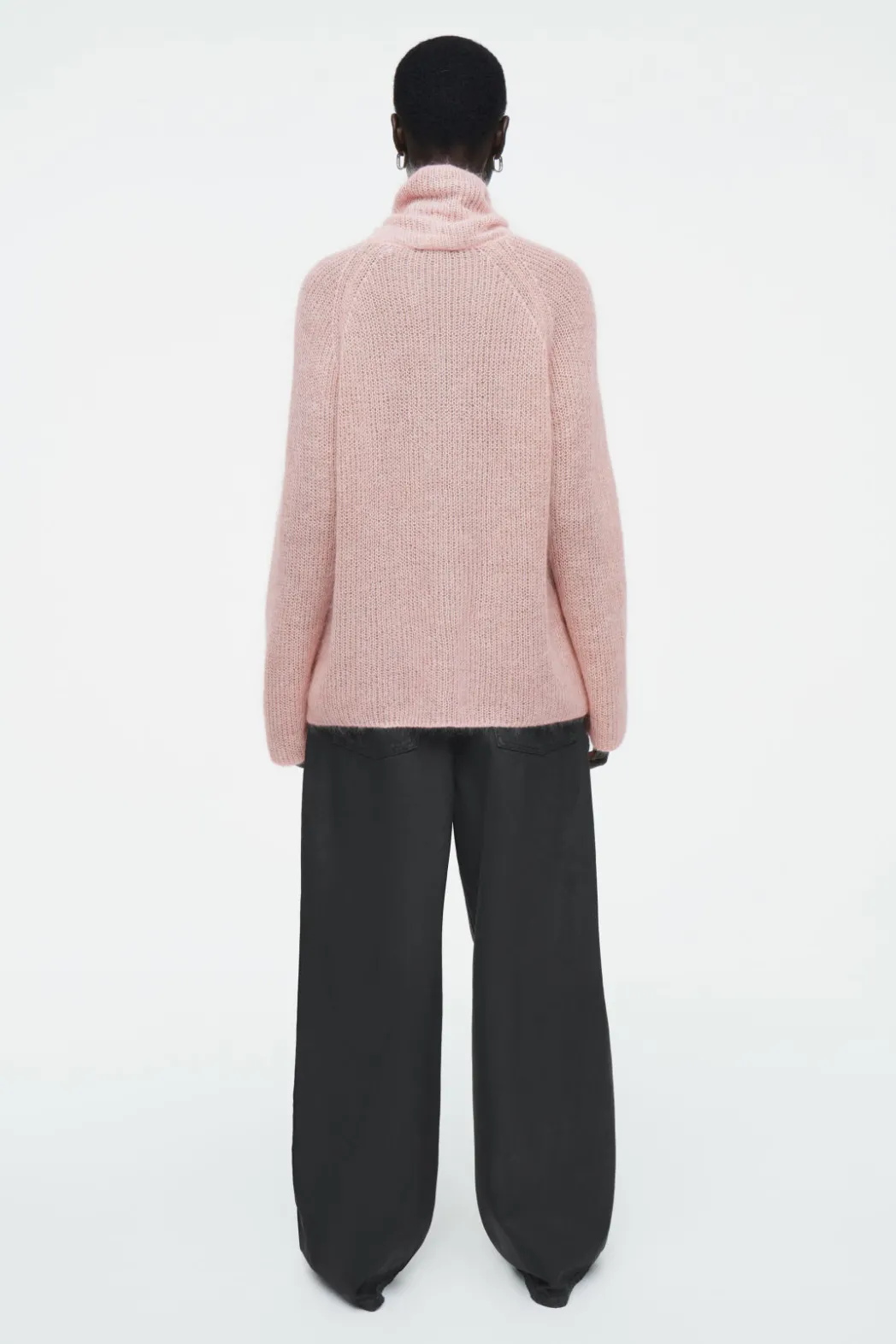 Best COS TWO-TONE MOHAIR TURTLENECK SWEATER APRICOT / CAMEL