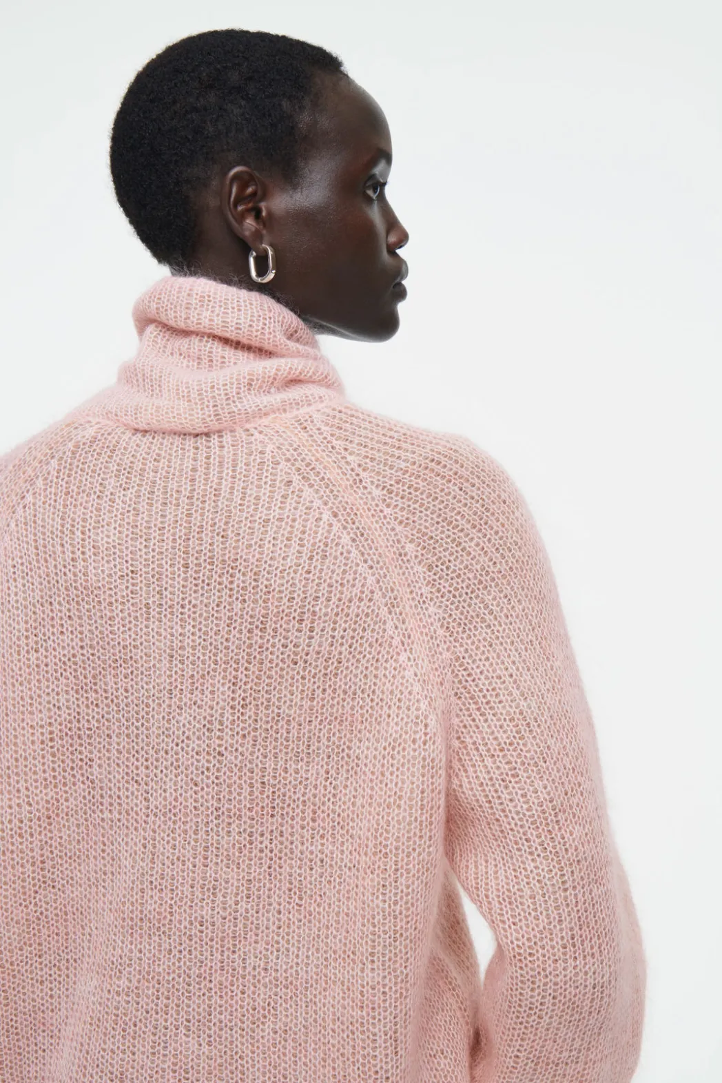 Best COS TWO-TONE MOHAIR TURTLENECK SWEATER APRICOT / CAMEL