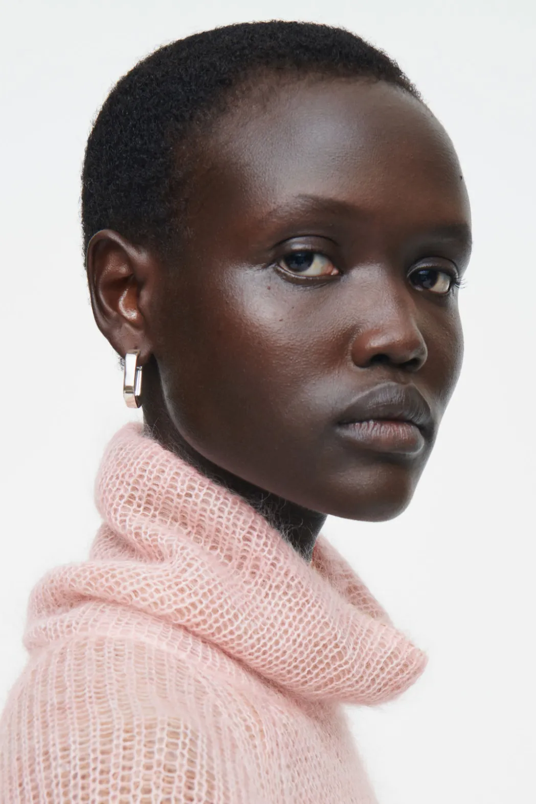 Best COS TWO-TONE MOHAIR TURTLENECK SWEATER APRICOT / CAMEL