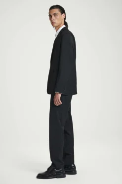 Online COS UNSTRUCTURED WOOL BLAZER - REGULAR BLACK