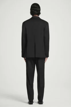 Online COS UNSTRUCTURED WOOL BLAZER - REGULAR BLACK