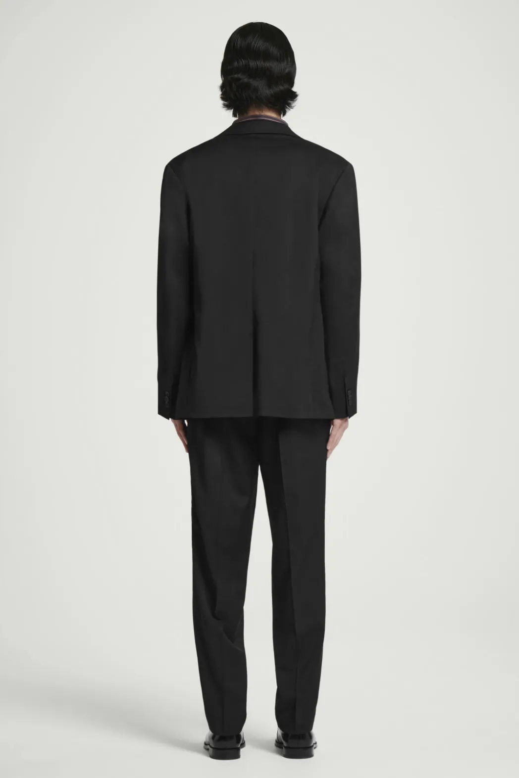 Online COS UNSTRUCTURED WOOL BLAZER - REGULAR BLACK