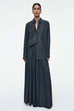 New COS UTILITY A-LINE MAXI SKIRT NAVY