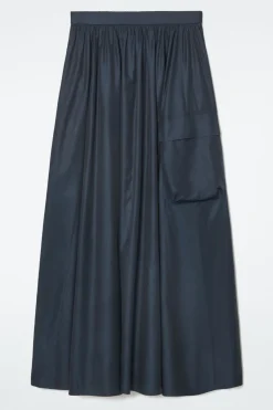 New COS UTILITY A-LINE MAXI SKIRT NAVY