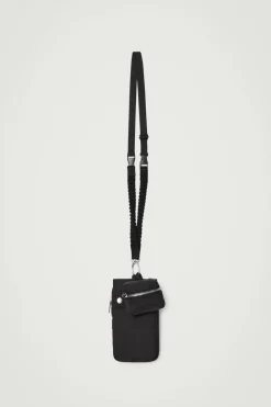 Outlet COS UTILITY PHONE POUCH - NYLON BLACK