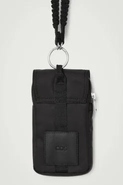 Outlet COS UTILITY PHONE POUCH - NYLON BLACK