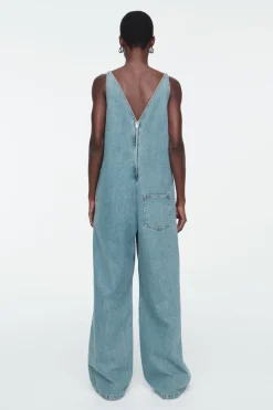 Hot COS V-NECK DENIM JUMPSUIT LIGHT BLUE