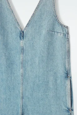Hot COS V-NECK DENIM JUMPSUIT LIGHT BLUE
