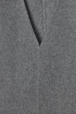 Discount COS V-NECK DOUBLE-FACED WOOL DRESS GRAY
