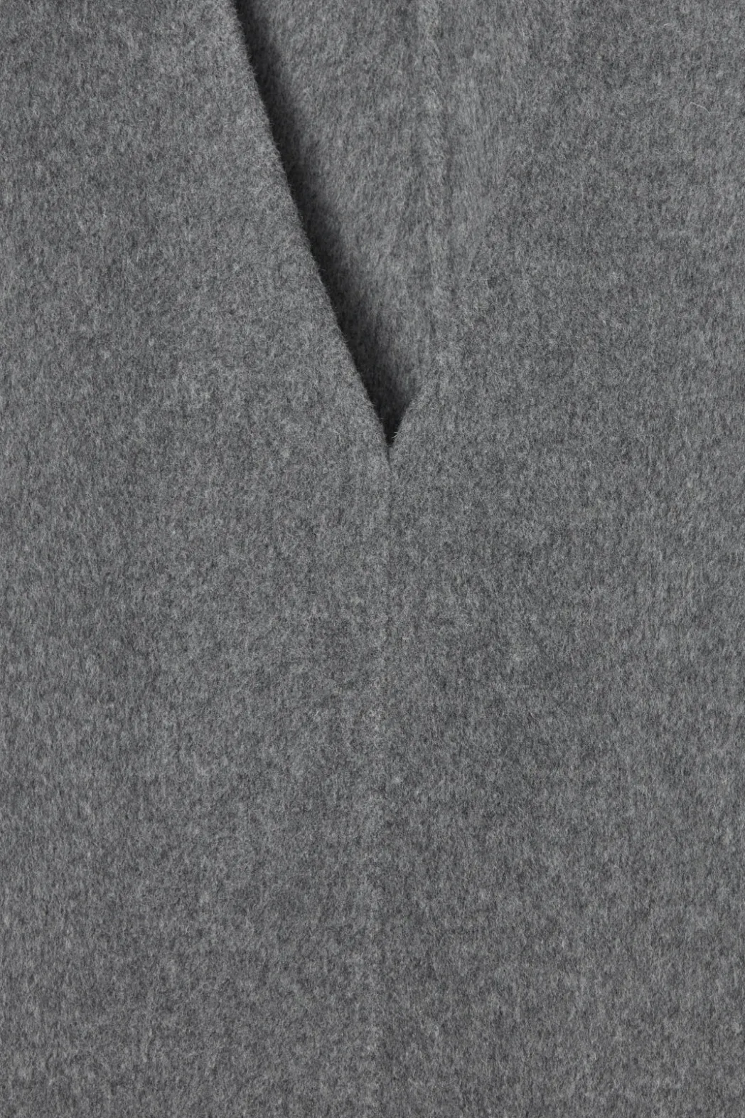 Discount COS V-NECK DOUBLE-FACED WOOL DRESS GRAY