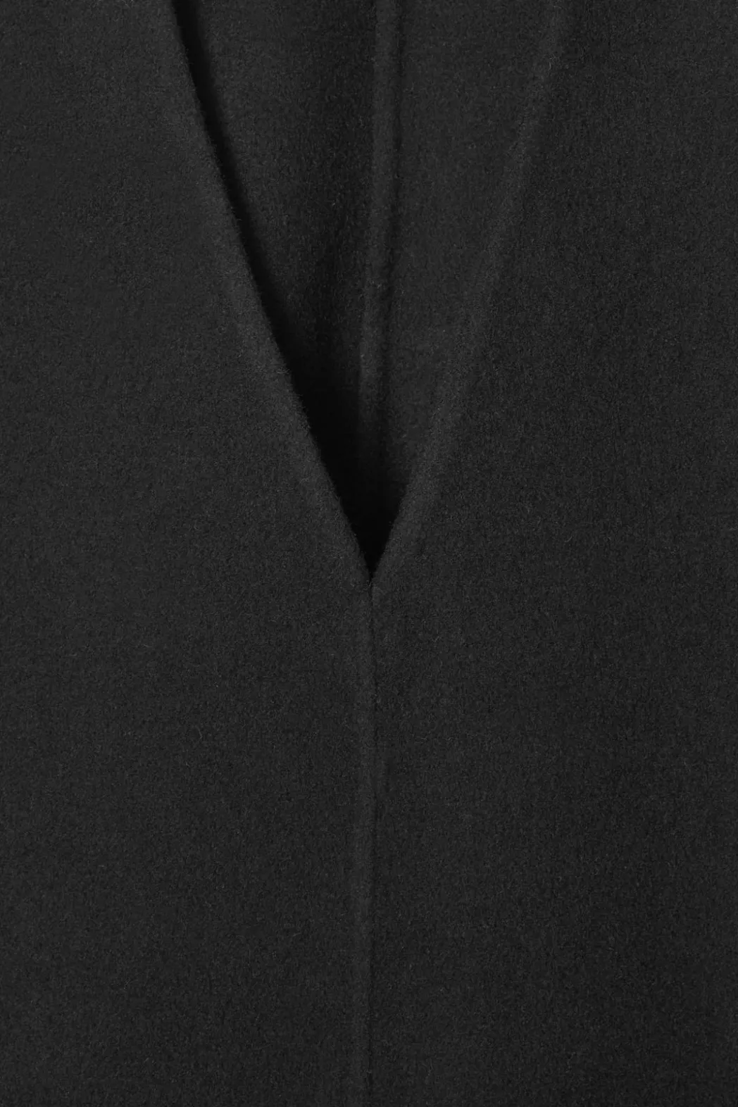 Sale COS V-NECK DOUBLE-FACED WOOL DRESS BLACK