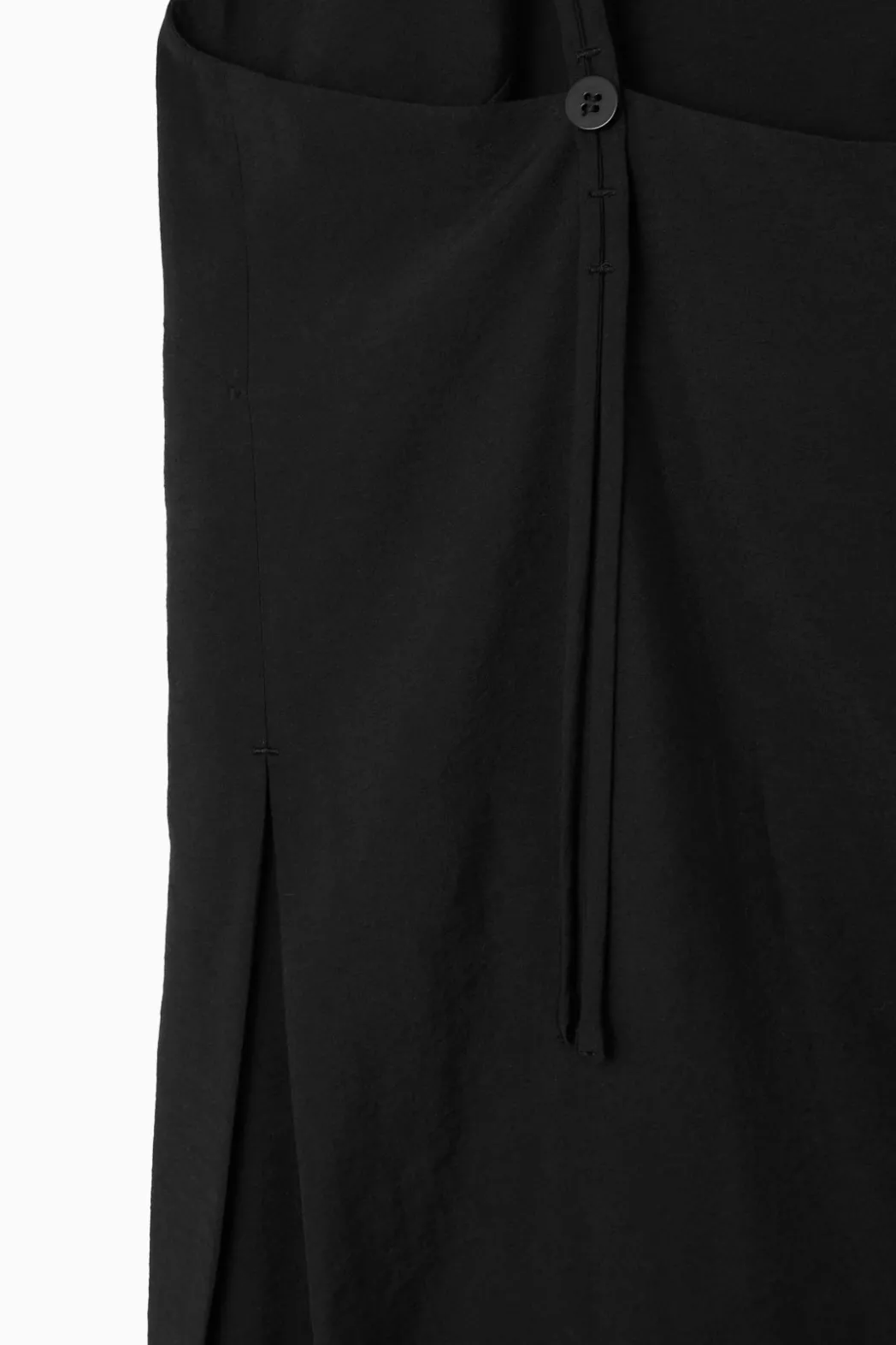 Discount COS V-NECK WIDE-LEG JUMPSUIT BLACK