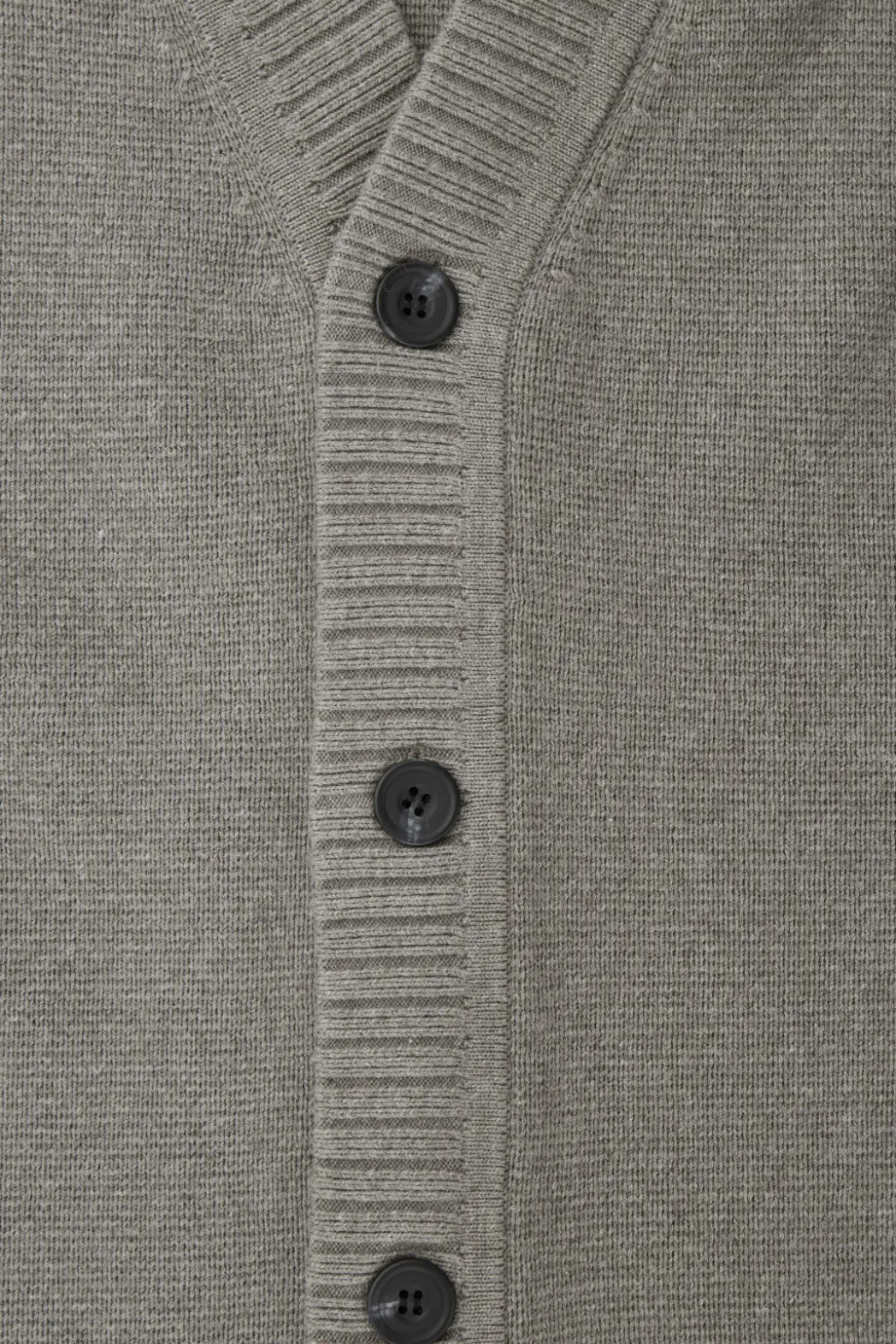 COS V-NECK WOOL-BLEND CARDIGAN LIGHT BROWN MÉLANGE