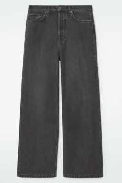Discount COS VOLUME WIDE-LEG JEANS WASHED BLACK