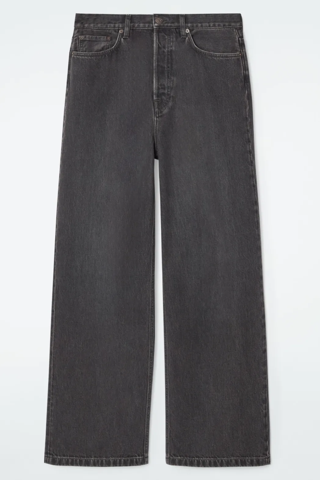 Discount COS VOLUME WIDE-LEG JEANS WASHED BLACK