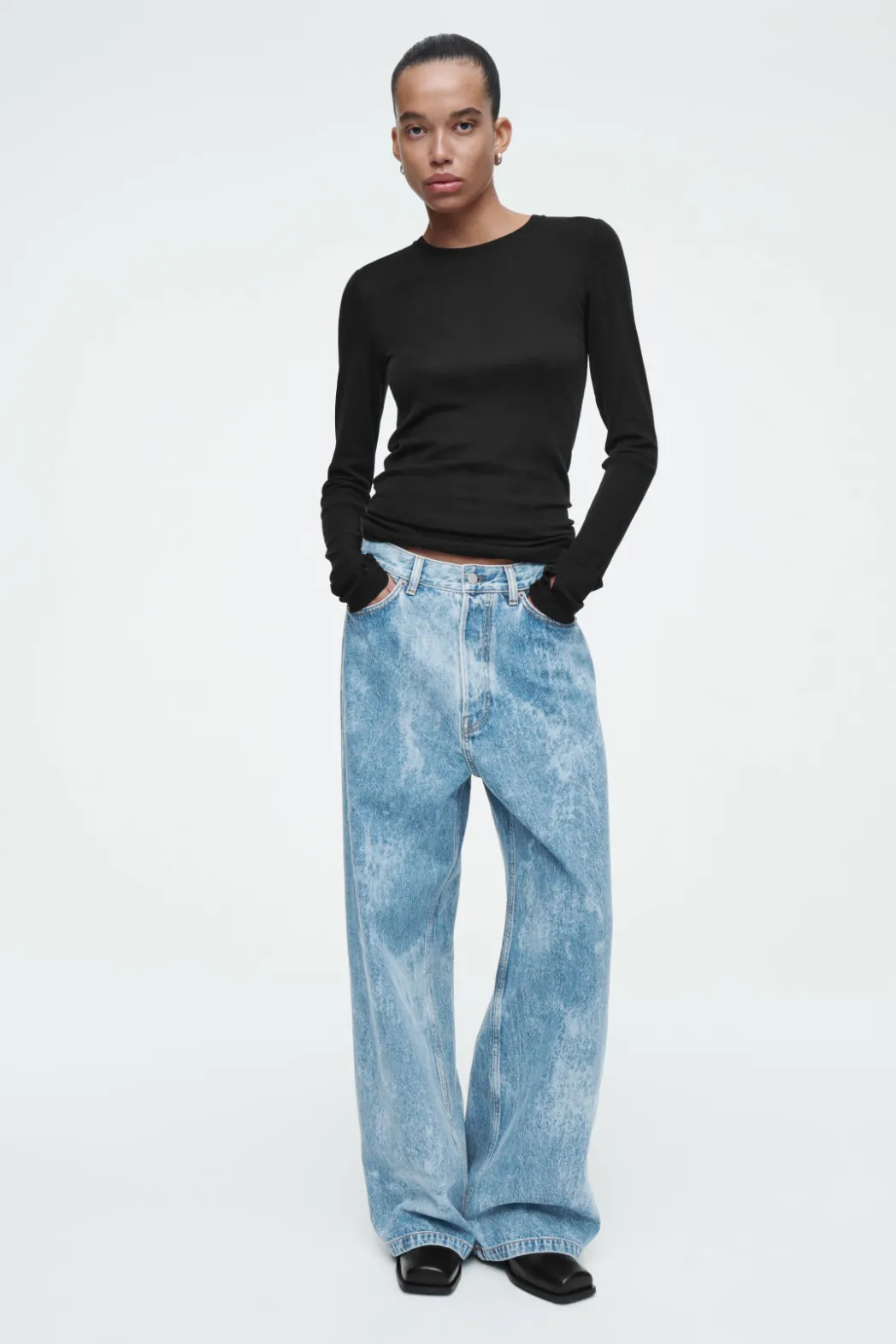 New COS VOLUME WIDE-LEG JEANS BLUE