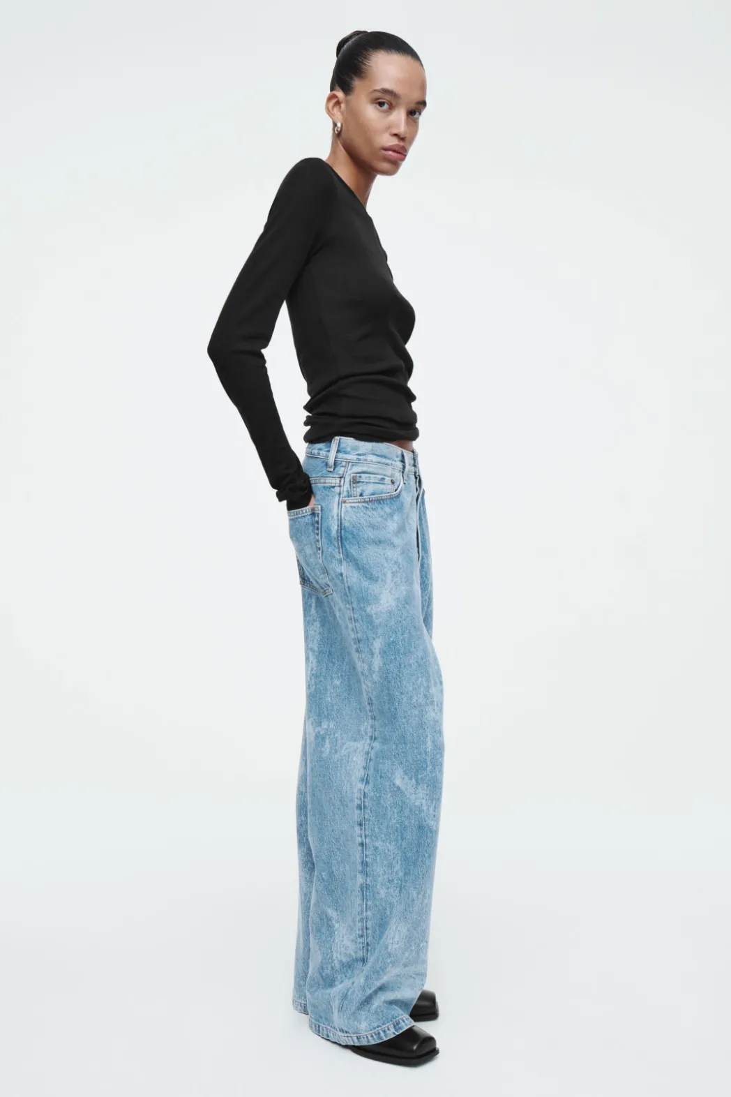 New COS VOLUME WIDE-LEG JEANS BLUE