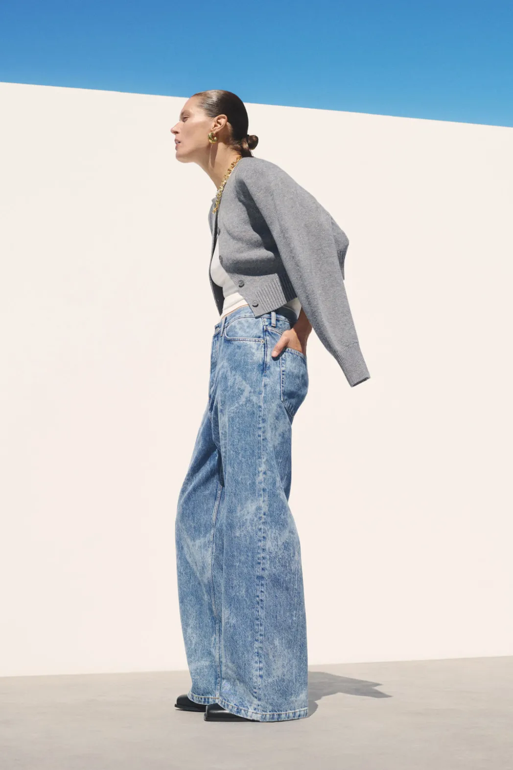 New COS VOLUME WIDE-LEG JEANS BLUE