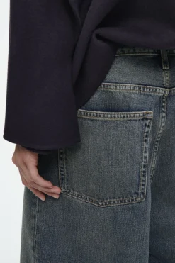 Best COS VOLUME WIDE-LEG JEANS PETROL BLUE