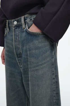 Best COS VOLUME WIDE-LEG JEANS PETROL BLUE