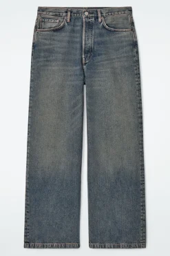Best COS VOLUME WIDE-LEG JEANS PETROL BLUE