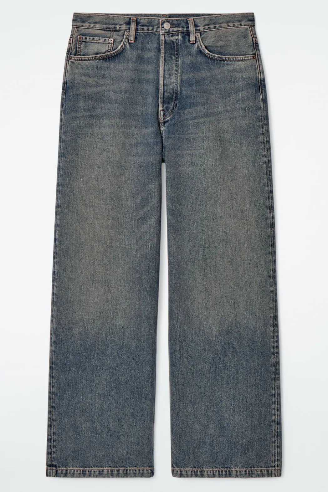 Best COS VOLUME WIDE-LEG JEANS PETROL BLUE