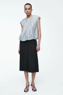 Sale COS VOLUMINOUS PARACHUTE BLOUSE LIGHT BLUE