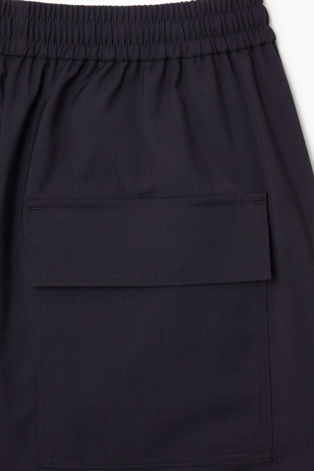 Clearance COS VOLUMINOUS WIDE-LEG WOOL PANTS NAVY
