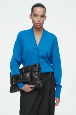 Hot COS WAISTED KNITTED CARDIGAN BRIGHT BLUE