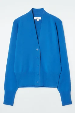 Hot COS WAISTED KNITTED CARDIGAN BRIGHT BLUE