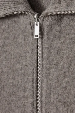 Sale COS WAISTED KNITTED WOOL BOMBER JACKET MOLE