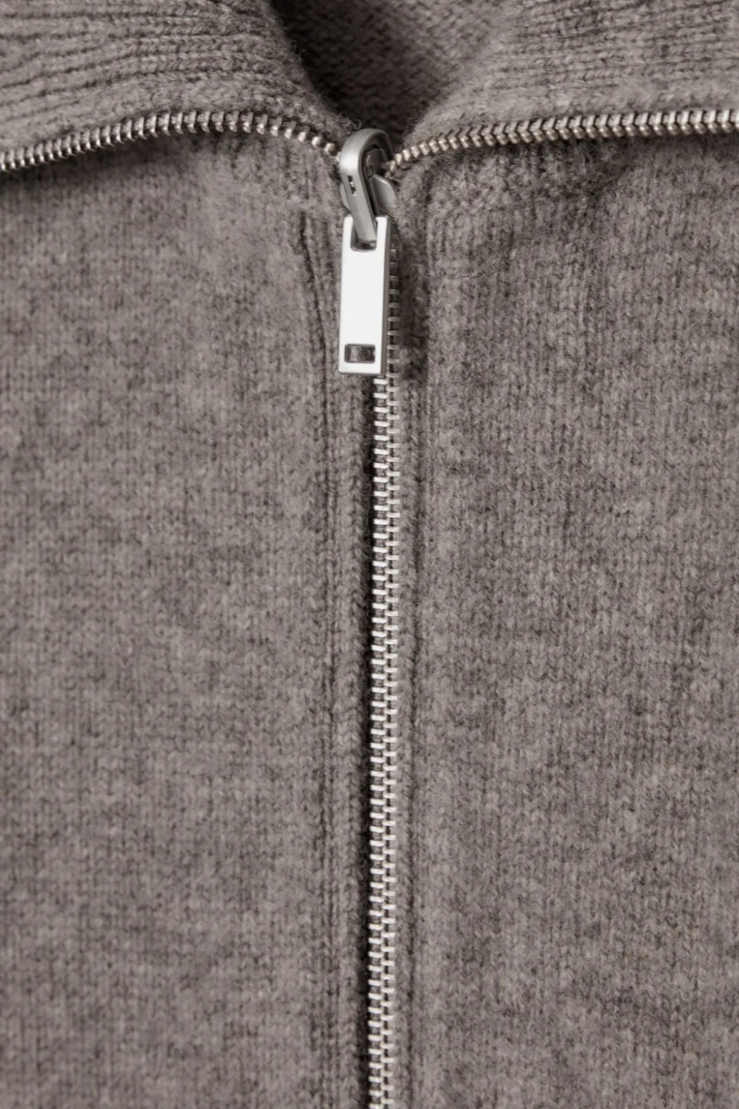 Sale COS WAISTED KNITTED WOOL BOMBER JACKET MOLE