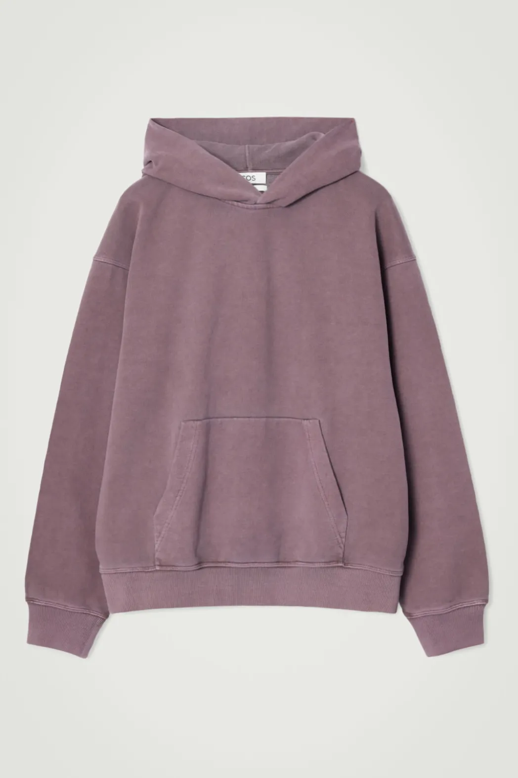 Hot COS WASHED COTTON-JERSEY HOODIE PURPLE