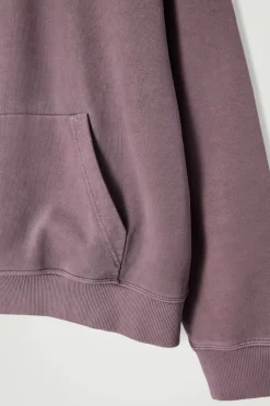 Hot COS WASHED COTTON-JERSEY HOODIE PURPLE