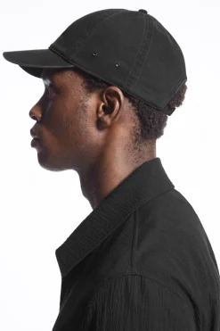 COS WASHED COTTON-TWILL BASEBALL CAP BLACK
