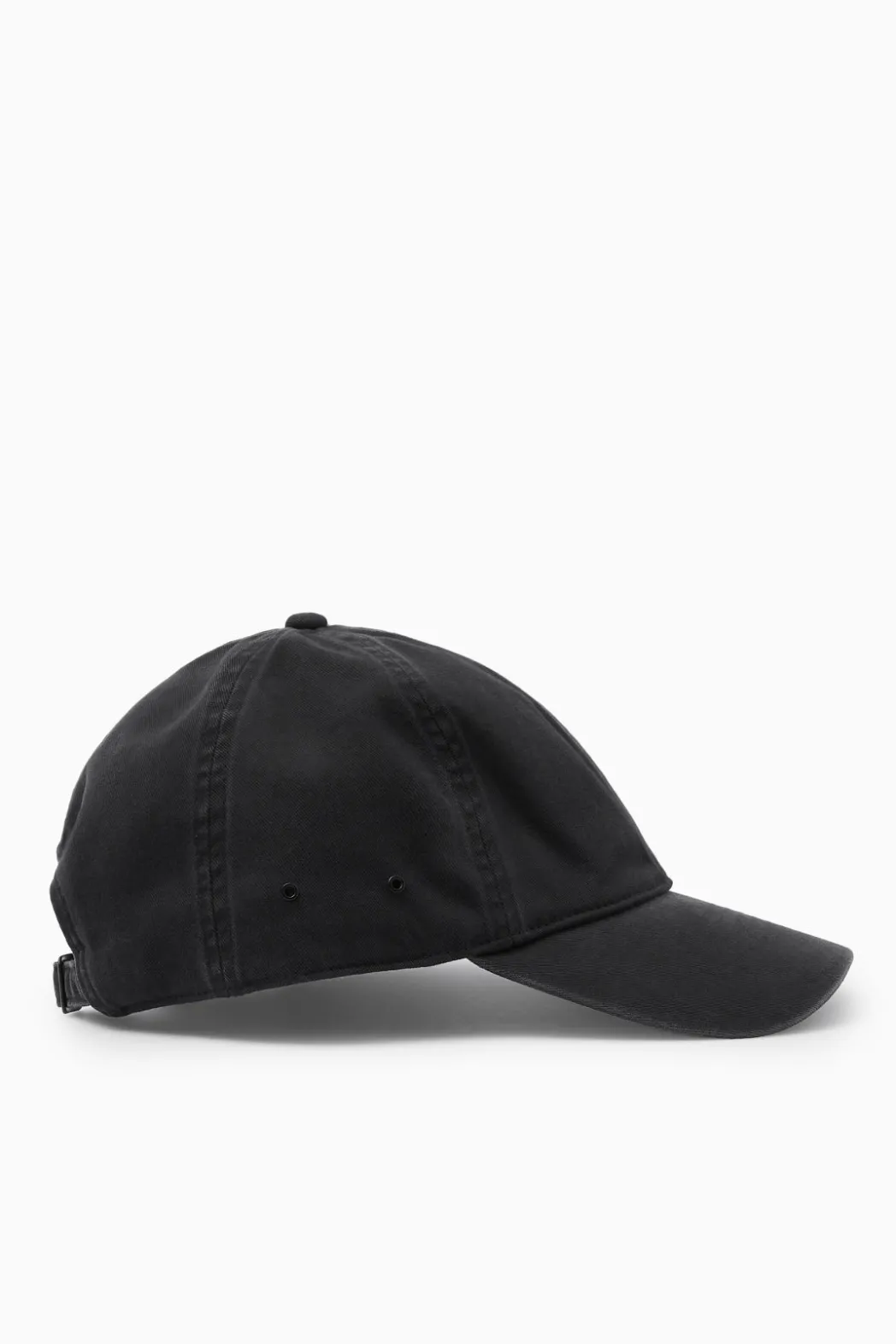 COS WASHED COTTON-TWILL BASEBALL CAP BLACK