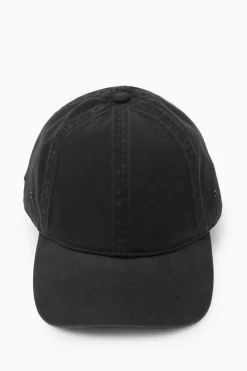 COS WASHED COTTON-TWILL BASEBALL CAP BLACK