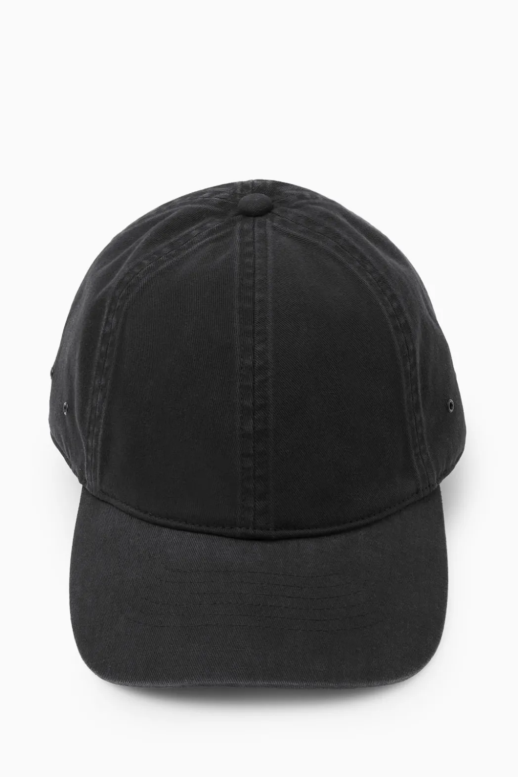 COS WASHED COTTON-TWILL BASEBALL CAP BLACK