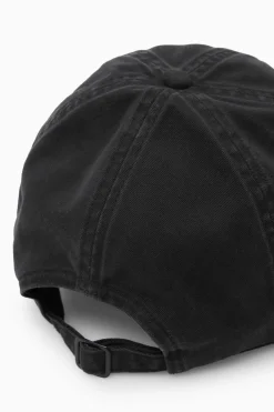 COS WASHED COTTON-TWILL BASEBALL CAP BLACK